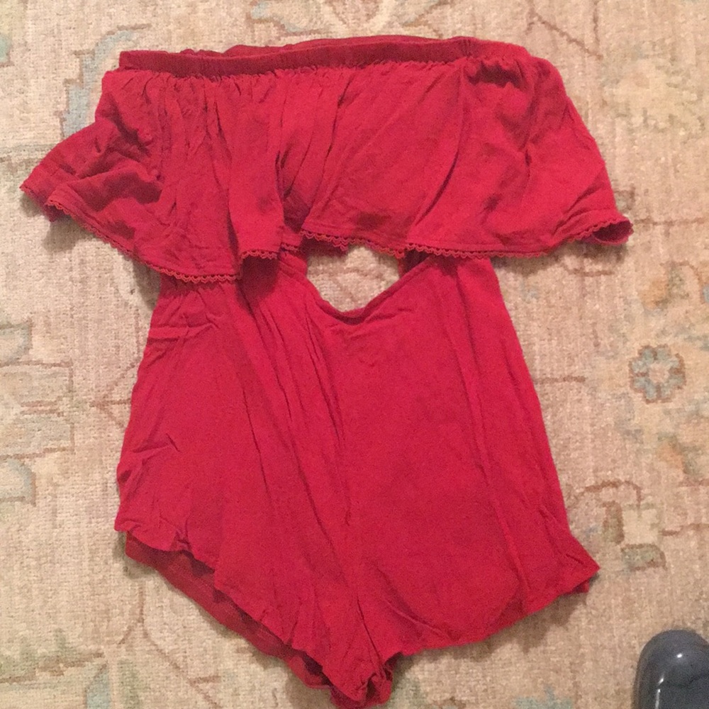 Red romper from Tobi